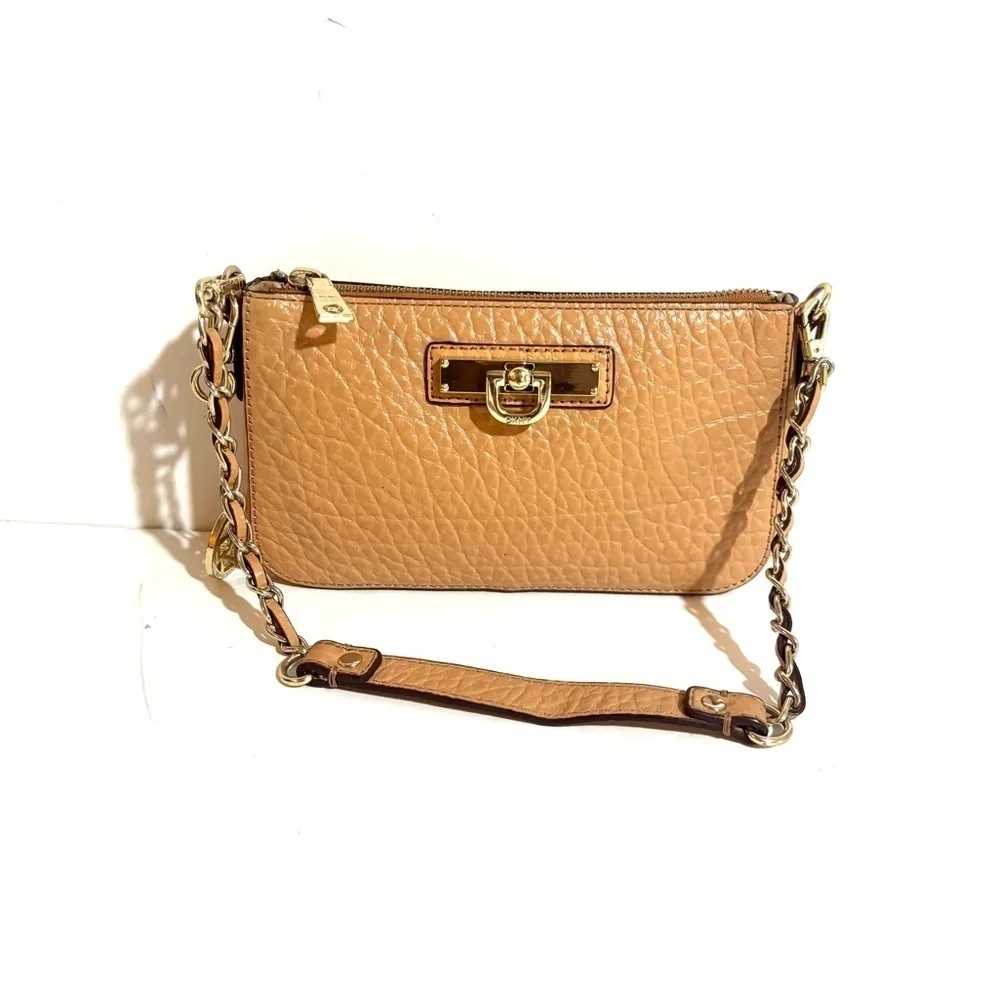 DKnyElegant Tan Leather Chain Strap shoulder Bag
